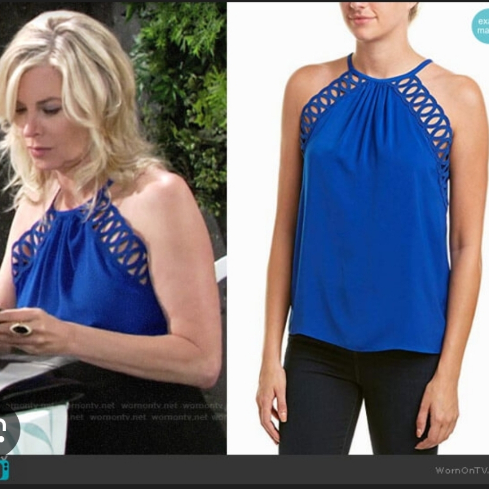 Women's Ramy Brook Blue Tank Top Sz Small - Picture 9 of 10